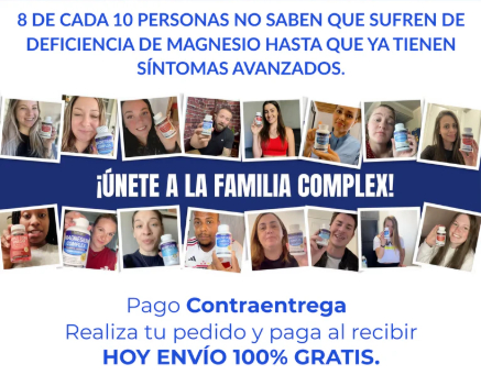 MAGNESIO COMPLEX 8 EN 1 - Recupera tu energía, equilibra tu cuerpo y mejora tu figura